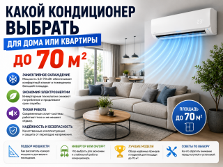 ❄️ Какой кондиционер выбрать для дома или большой квартиры до 70 м²